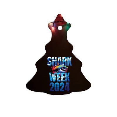 Shark 2024 Week Passion For Shark Lover Ocean Wildlife Ceramic Tree Ornament