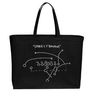 Spider 2 Y Banana Football Playing Strategy Football Lovers Cotton Canvas Jumbo Tote