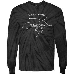 Spider 2 Y Banana Football Playing Strategy Football Lovers Tie-Dye Long Sleeve Shirt