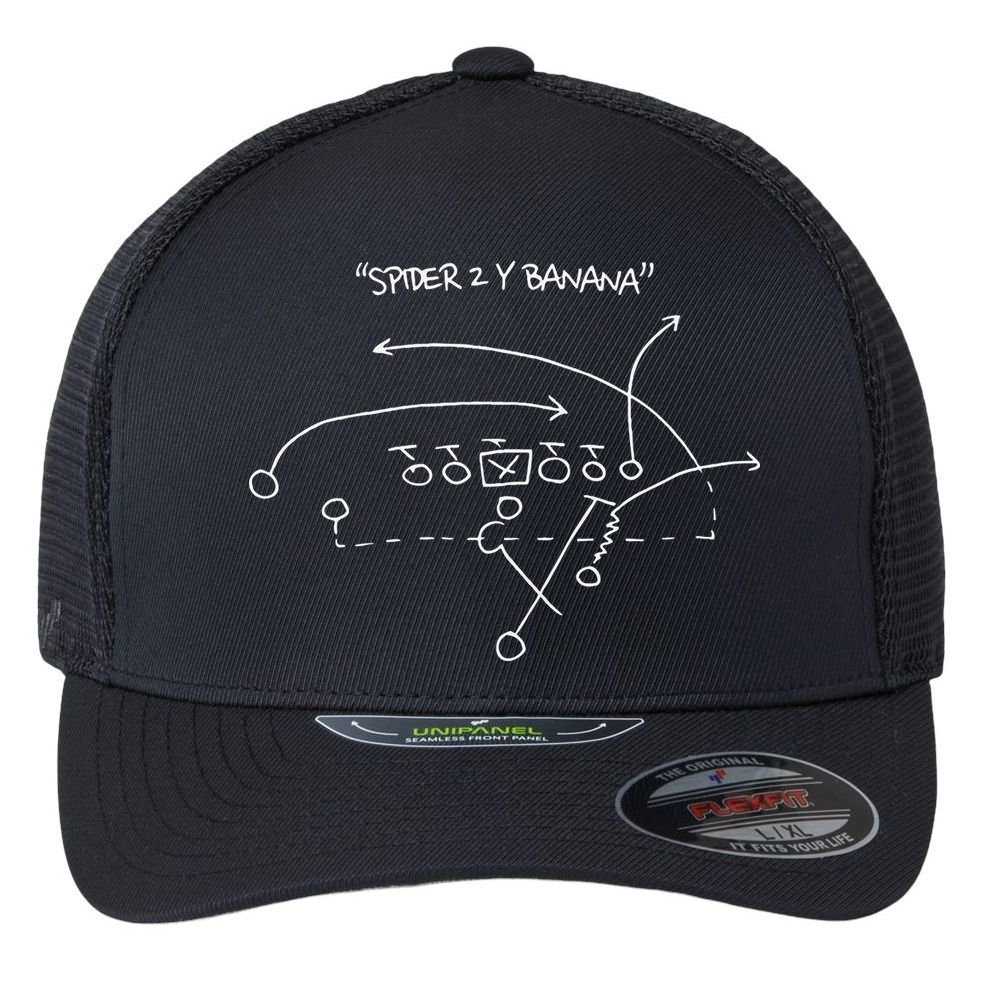 Spider 2 Y Banana Football Playing Strategy Football Lovers Gift Flexfit Unipanel Trucker Cap