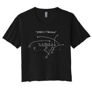 Spider 2 Y Banana Football Playing Strategy Football Lovers Gift Women's Crop Top Tee