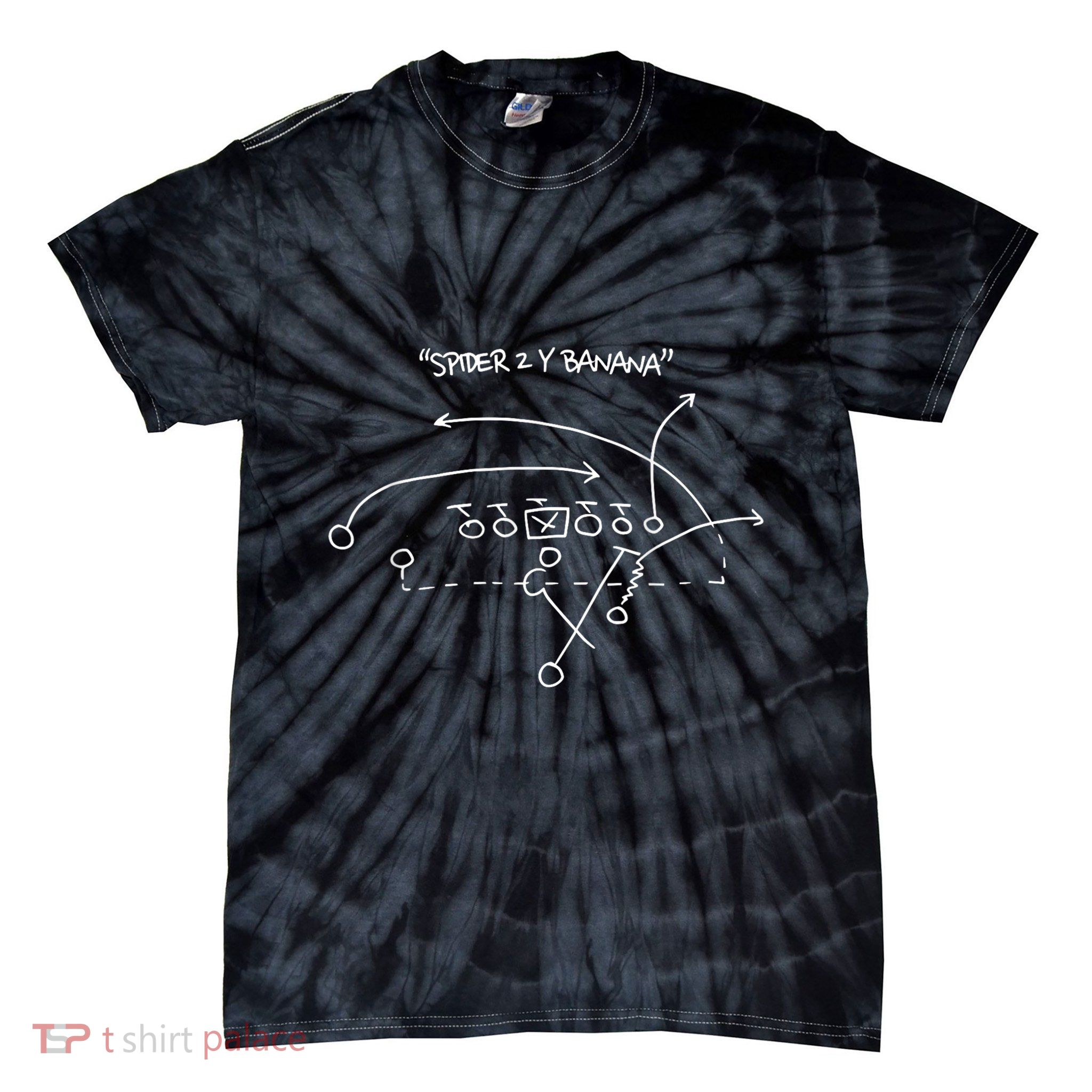Spider 2 Y Banana Football Playing Strategy Football Lovers Tie-Dye T-Shirt