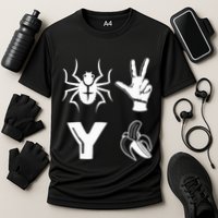 Spider 2 Y Banana Funny Football Lover Player Cooling Performance Crew T-Shirt