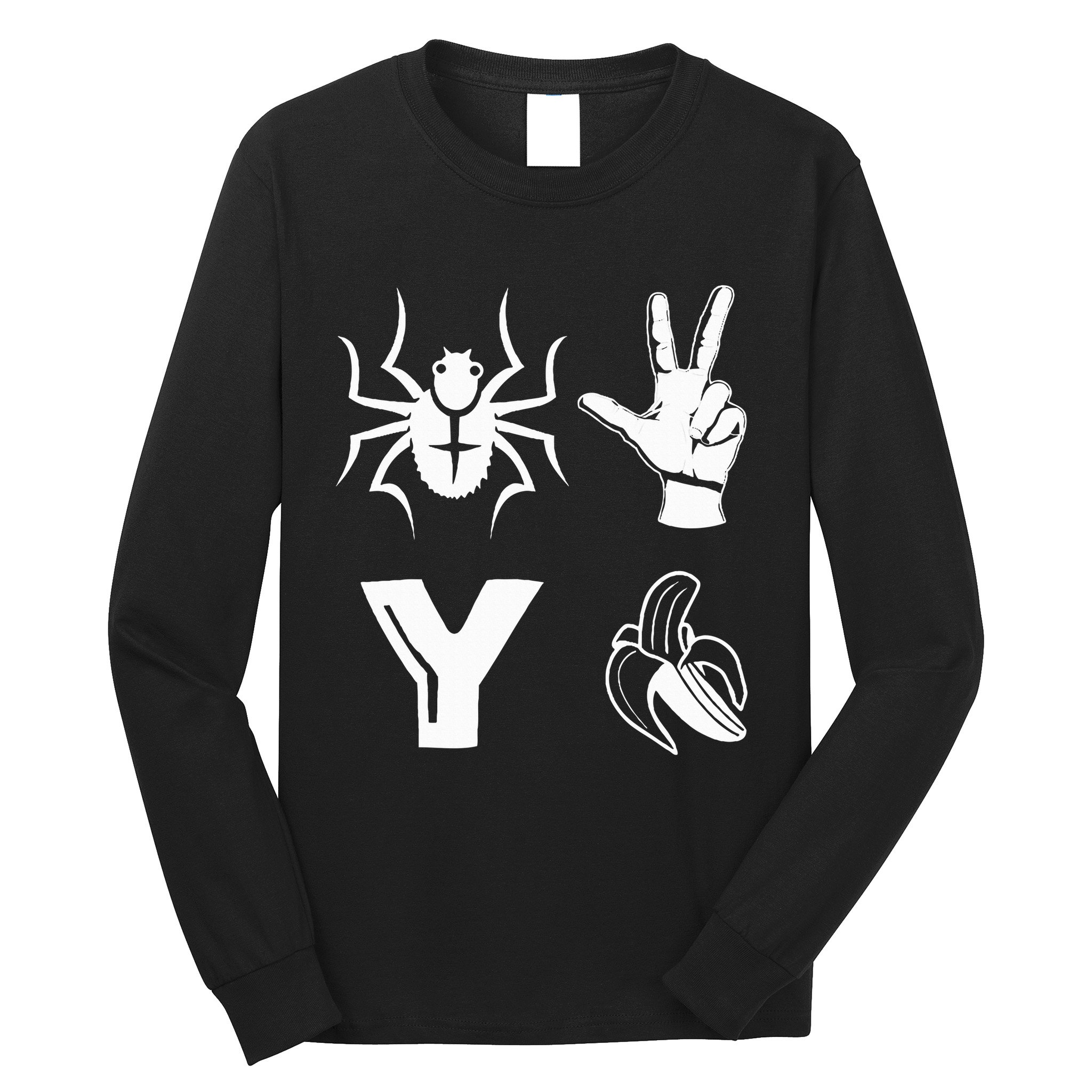 Spider 2 Y Banana Funny Football Lover Player Long Sleeve Shirt