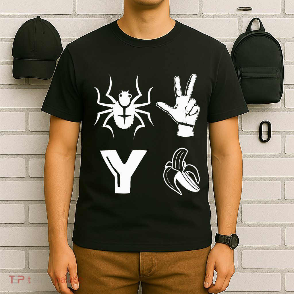 Spider 2 Y Banana Funny Football Lover Player T-Shirt