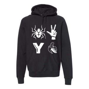 Spider 2 Y Banana Funny Football Lover Player Premium Hoodie