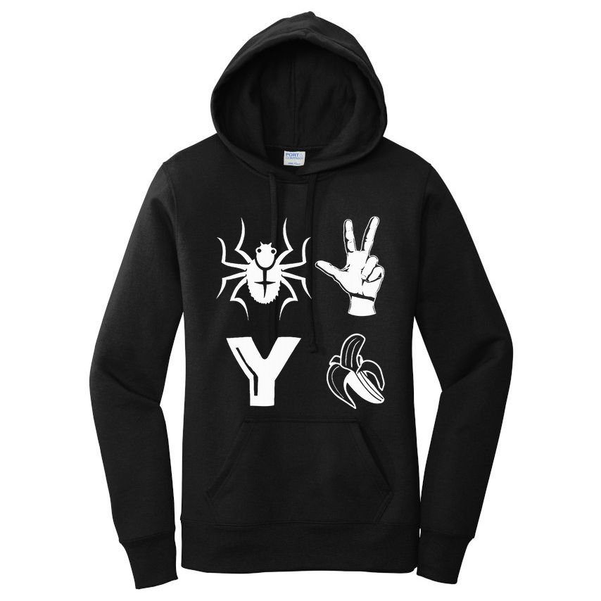 Spider 2 Y Banana Funny Football Lover Player Women's Pullover Hoodie