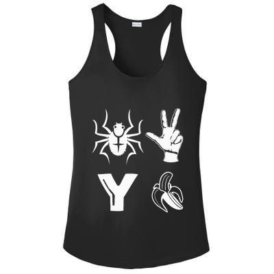 Spider 2 Y Banana Funny Football Lover Player Ladies PosiCharge Competitor Racerback Tank
