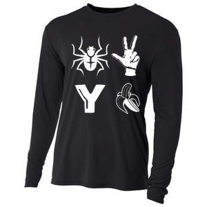 Spider 2 Y Banana Funny Football Lover Player Cooling Performance Long Sleeve Crew