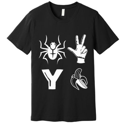 Spider 2 Y Banana Funny Football Lover Player Premium T-Shirt