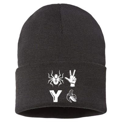 Spider 2 Y Banana Funny Football Lover Player Sustainable Knit Beanie