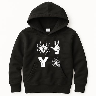 Spider 2 Y Banana Funny Football Lover Player Kids Hoodie