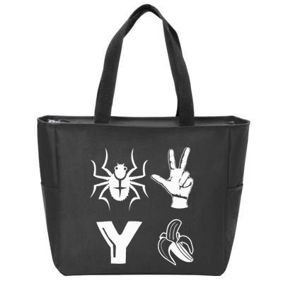 Spider 2 Y Banana Funny Football Lover Player Zip Tote Bag