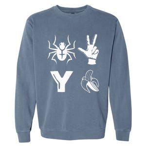 Spider 2 Y Banana Funny Football Lover Player Garment-Dyed Sweatshirt