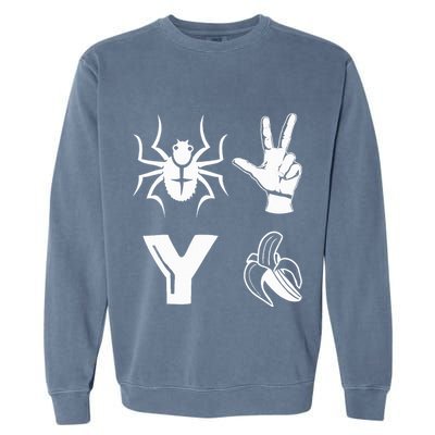 Spider 2 Y Banana Funny Football Lover Player Garment-Dyed Sweatshirt