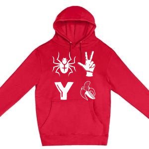 Spider 2 Y Banana Funny Football Lover Player Premium Pullover Hoodie