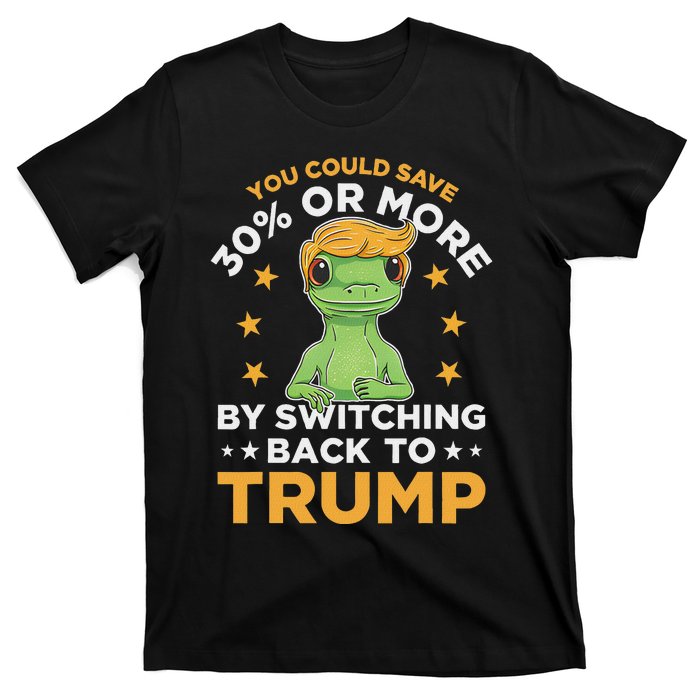 Save 30% Or More By Switching Back To Trump Political Humor T-Shirt