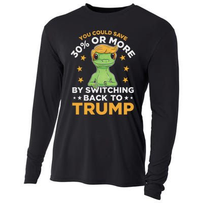 Save 30% Or More By Switching Back To Trump Political Humor Cooling Performance Long Sleeve Crew