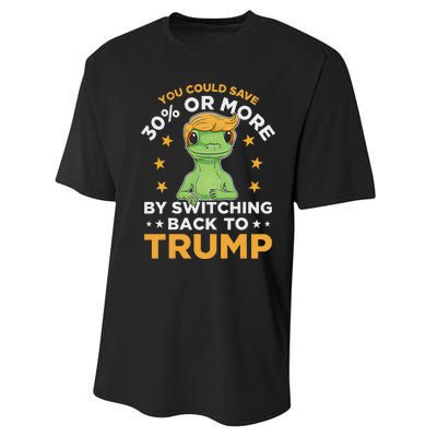 Save 30% Or More By Switching Back To Trump Political Humor Performance Sprint T-Shirt