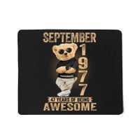 September 47th Birthday 1977 Awesome Teddy Bear Mousepad