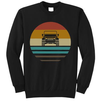 Sunset 4x4 Car Off Road Wave Tall Sweatshirt