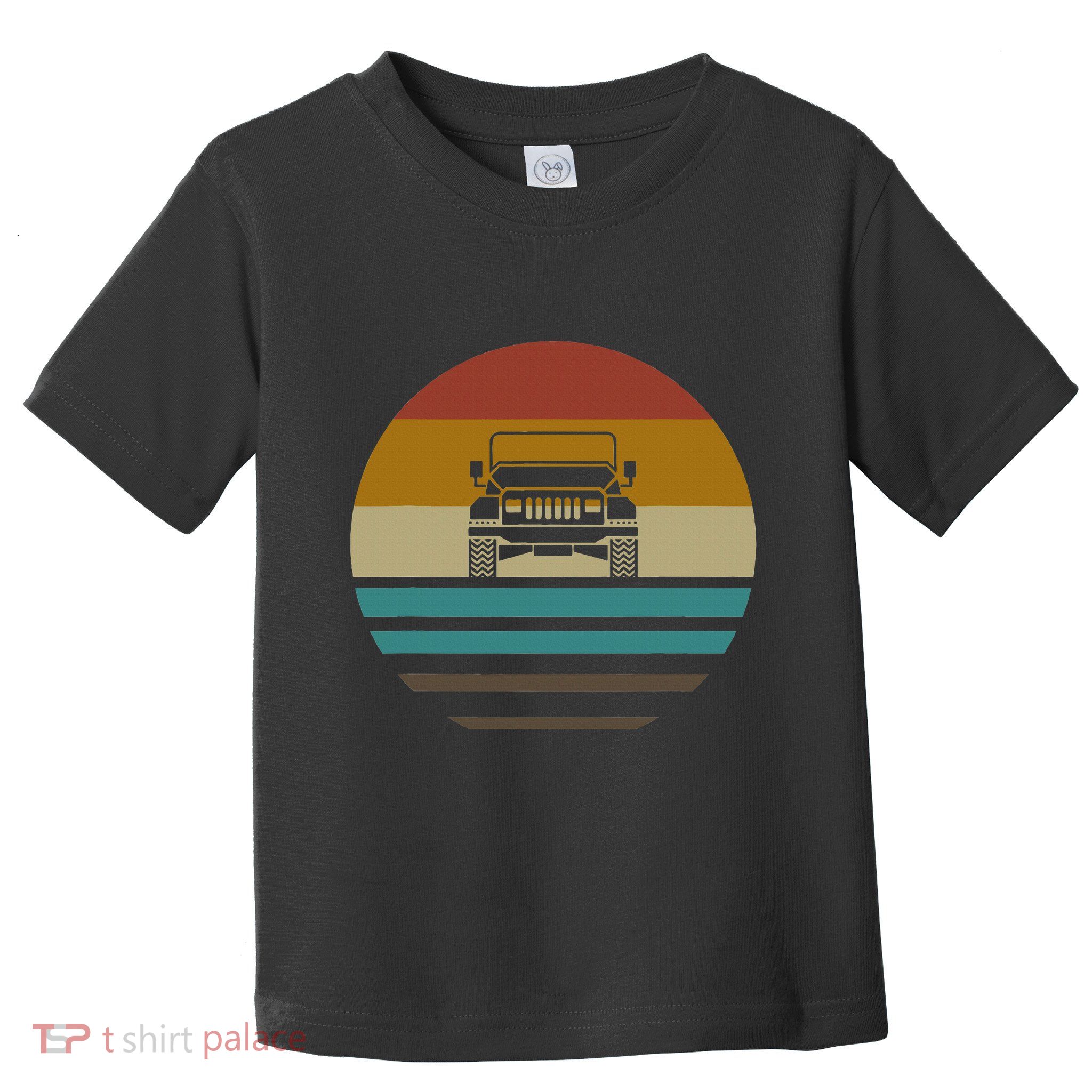 Sunset 4x4 Car Off Road Wave Toddler T-Shirt