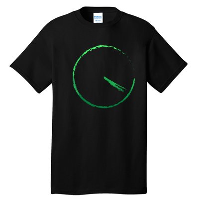 Subtle 420 Minimalistic Green Gradient Clock Print Tall T-Shirt