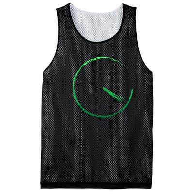 Subtle 420 Minimalistic Green Gradient Clock Print Mesh Reversible Basketball Jersey Tank