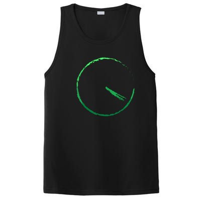 Subtle 420 Minimalistic Green Gradient Clock Print PosiCharge Competitor Tank