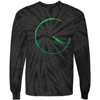 Subtle 420 Minimalistic Green Gradient Clock Print Tie-Dye Long Sleeve Shirt