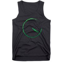 Subtle 420 Minimalistic Green Gradient Clock Print Tank Top