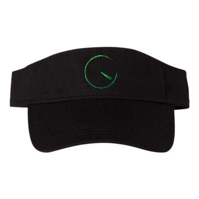 Subtle 420 Minimalistic Green Gradient Clock Print Valucap Bio-Washed Visor