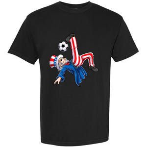 Soccer 4th Of July Uncle Sam American Flag Garment-Dyed Heavyweight T-Shirt