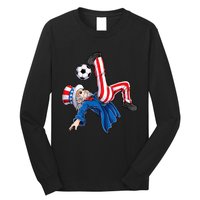 Soccer 4th Of July Uncle Sam American Flag Long Sleeve Shirt