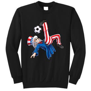 Soccer 4th Of July Uncle Sam American Flag Sweatshirt