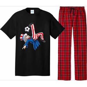 Soccer 4th Of July Uncle Sam American Flag Pajama Set