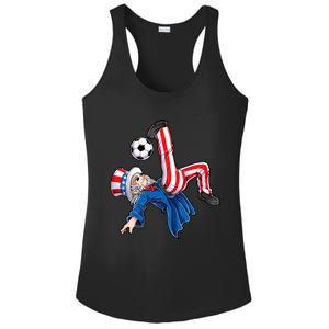 Soccer 4th Of July Uncle Sam American Flag Ladies PosiCharge Competitor Racerback Tank