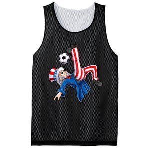 Soccer 4th Of July Uncle Sam American Flag Mesh Reversible Basketball Jersey Tank