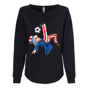 Soccer 4th Of July Uncle Sam American Flag Womens California Wash Sweatshirt