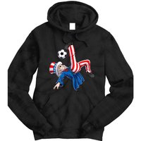 Soccer 4th Of July Uncle Sam American Flag Tie Dye Hoodie