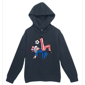 Soccer 4th Of July Uncle Sam American Flag Urban Pullover Hoodie