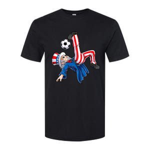 Soccer 4th Of July Uncle Sam American Flag Softstyle CVC T-Shirt