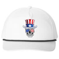 Skull 4th of July T shirt Uncle Sam American Flag Snapback Five-Panel Rope Hat