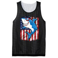 Shark 4th of July American Flag Jawsome Mesh Reversible Basketball Jersey Tank