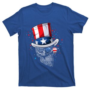 Skull 4th Of July American Flag Sunglasses Gift T-Shirt