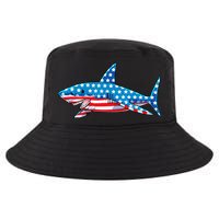 Shark 4th of July American Flag Jawsome  Cool Comfort Performance Bucket Hat
