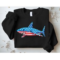 Shark 4th of July American Flag Jawsome  Sweatshirt