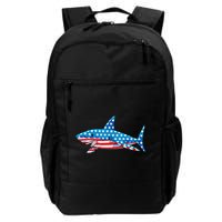 Shark 4th of July American Flag Jawsome  Backpack