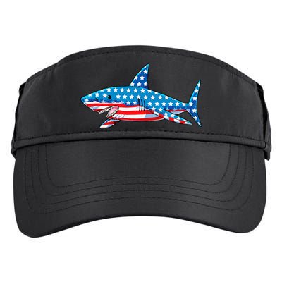 Shark 4th of July American Flag Jawsome  Adult Drive Performance Visor