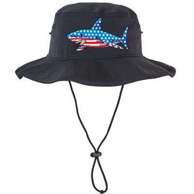 Shark 4th of July American Flag Jawsome  Bucket Hat